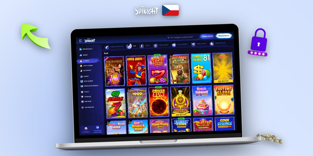 Registrační formulář Spinight Casino cz na notebooku i mobilu s polem pro promo kód
