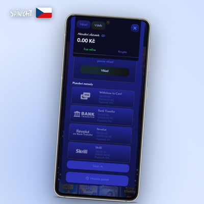 Bankovní převod a Trustly jako metoda výběru výher ze Spinight Casino